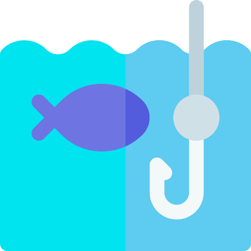 Fishing equipment animals hobbies and free time icon