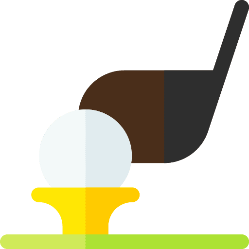 Golf tee sports and competition golf stick icon