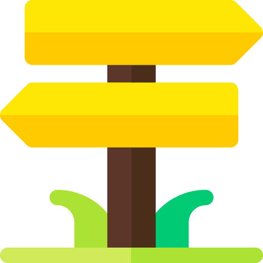 Signpost signaling panel orientation icon