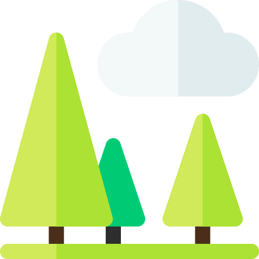 Trees landscape forest nature icon