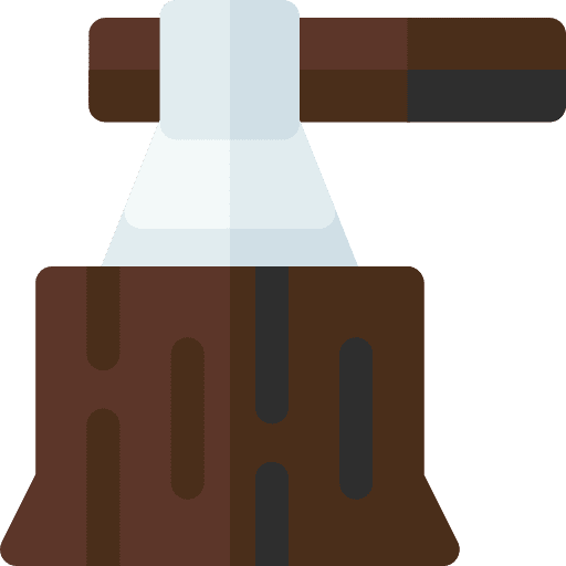 Axe equipment firewood log icon