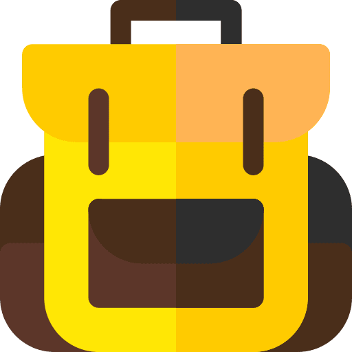 Backpack baggage bags bag icon