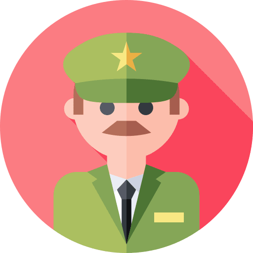Captain professions and jobs uniform moustache icon