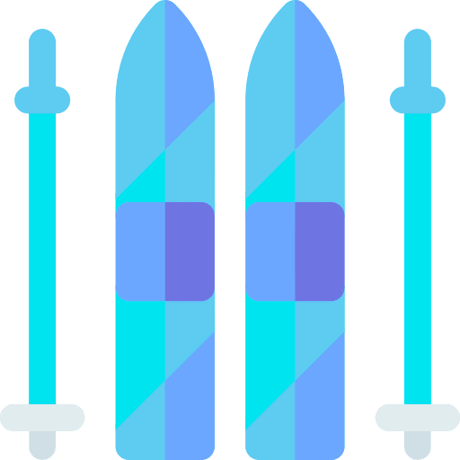 Ski ski sticks sport equipment ski poles icon