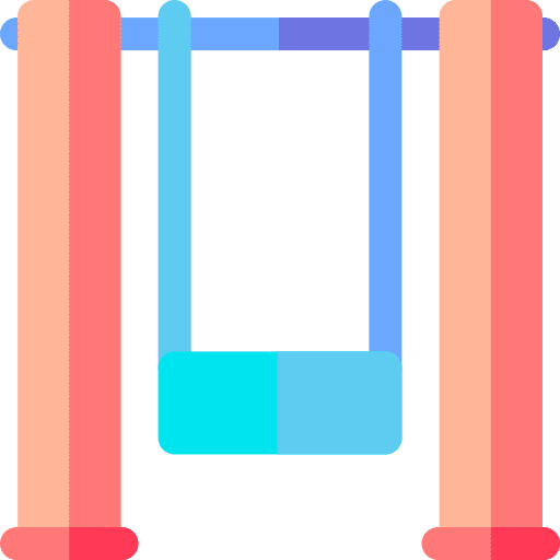 Swing playground kid child icon