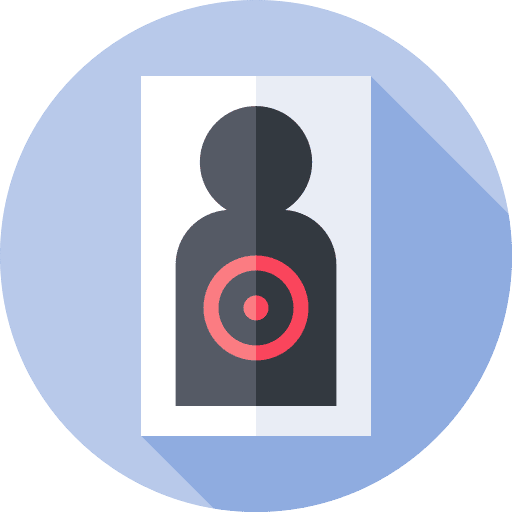 Gun target target practice sport shooting range icon