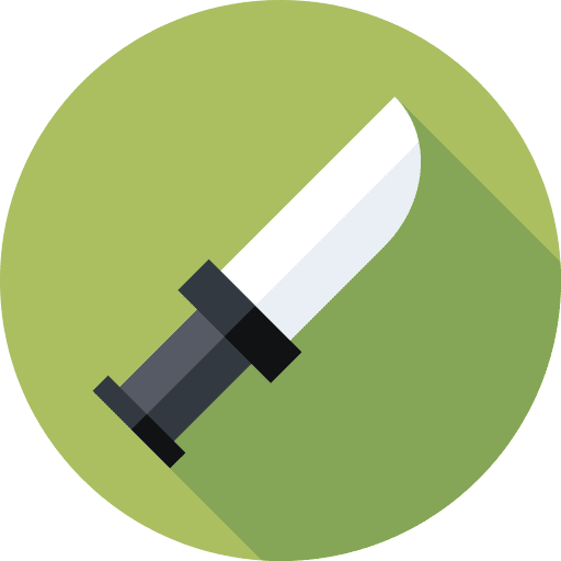 Knife army security dagger icon