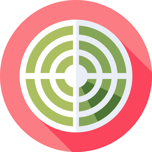 Radar position gps maps and location icon