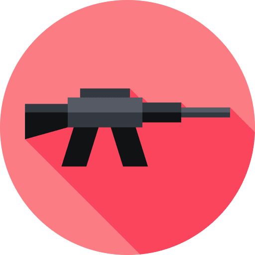 Rifle military war weapon icon