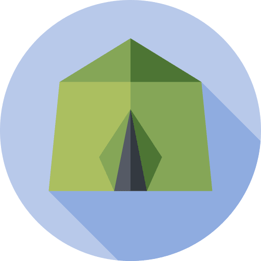 Tent military camping army icon