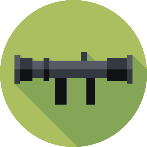 Bazooka weapon military grenade icon