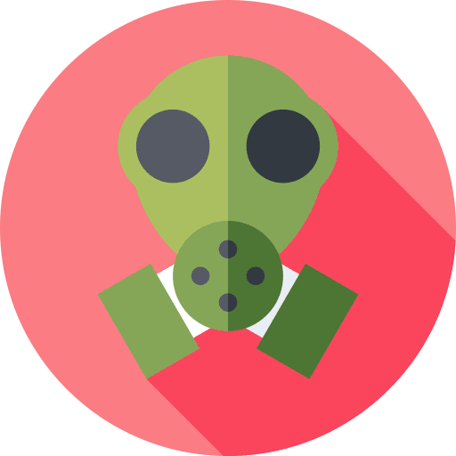 Gas mask war gas protection icon