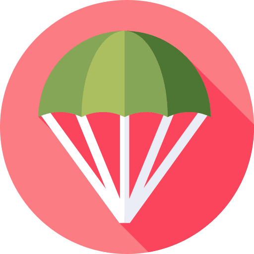 Parachute war security army icon