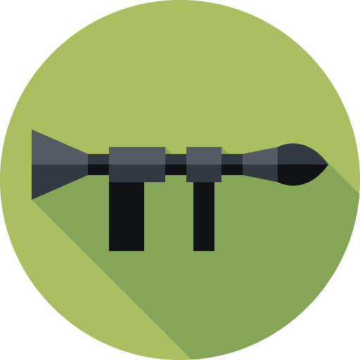 Rocket launcher rocket army gun icon