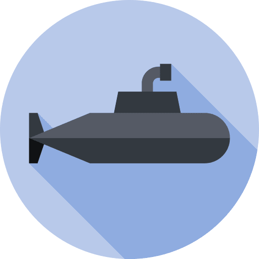 Submarine military weapon war icon