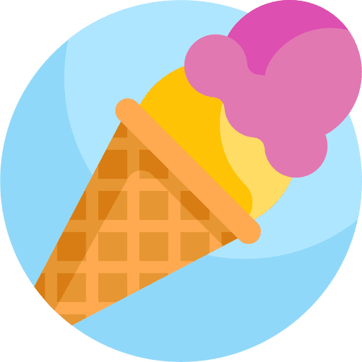 Ice cream cone summer flavour icon