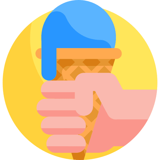 Ice cream hand dessert cone icon