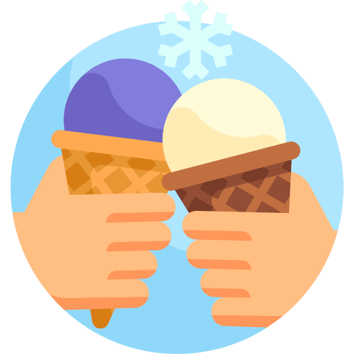 Ice cream summer waffle summertime icon