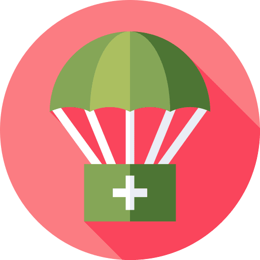 Parachute parachute package army icon