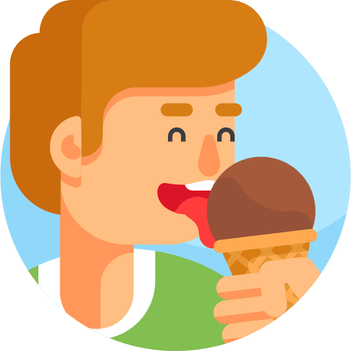 Ice cream boy avatar summertime icon Ice cream boy avatar summertime icon