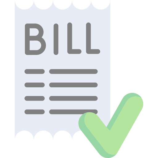 Confirmation transaction confirmation bill icon Confirmation transaction confirmation bill icon