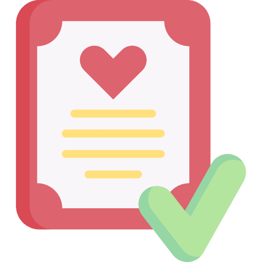Marriage contract signature note love icon Marriage contract signature note love icon