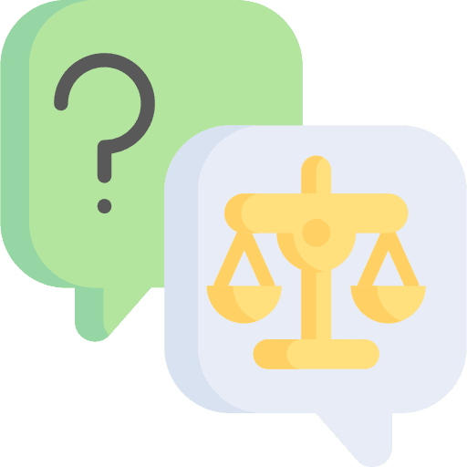 Question justice scale communications answer icon Question justice scale communications answer icon