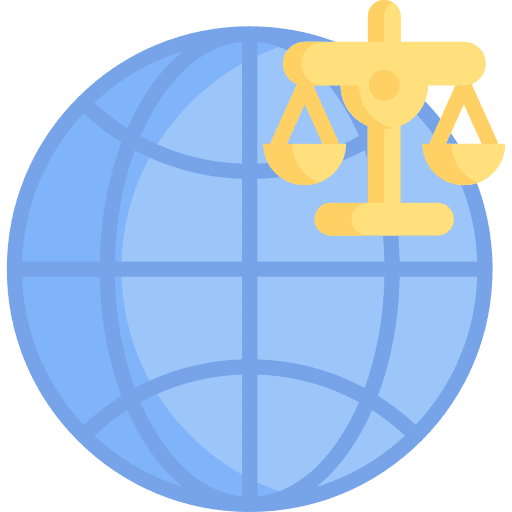 Global justice scale worldwide icon Global justice scale worldwide icon