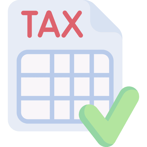 Tax files and folders file check icon Tax files and folders file check icon