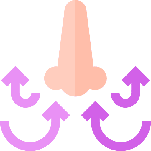 Breathing nose meditation exhale icon