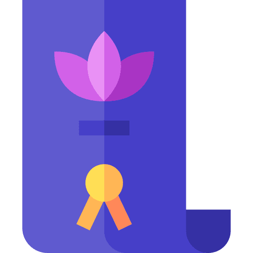 Certificate yoga diploma certification icon Certificate yoga diploma certification icon