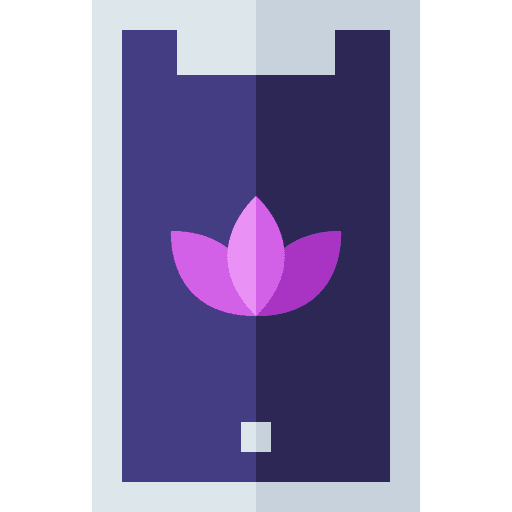Mobile app meditation communications mobile phone icon Mobile app meditation communications mobile phone icon