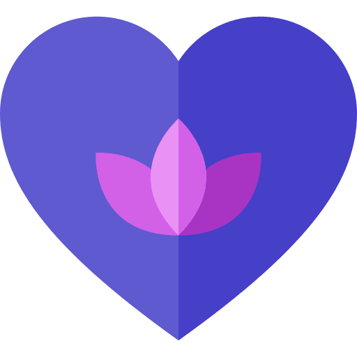 Yoga heart lotus relaxing icon
