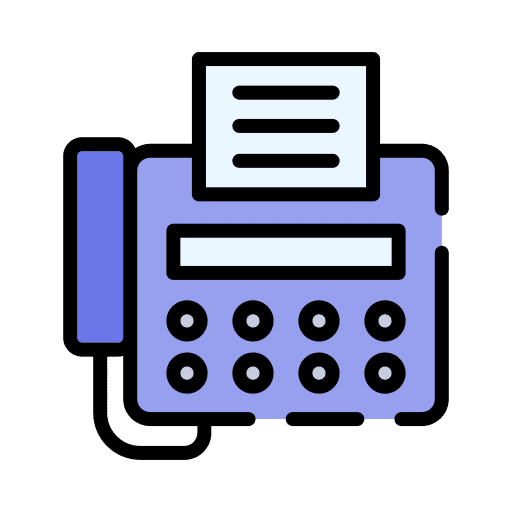 Fax machine files and folders fax communication icon Fax machine files and folders fax communication icon