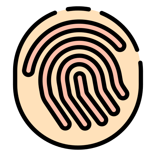 Fingerprint detective finger print security icon Fingerprint detective finger print security icon