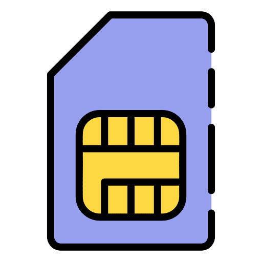 Sim card phone number electronics ui icon Sim card phone number electronics ui icon