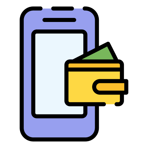 Wallet pay commerce and shopping bill icon Wallet pay commerce and shopping bill icon