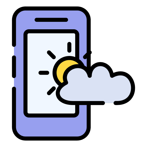 Weather forecast forecast mobile phone smartphone icon Weather forecast forecast mobile phone smartphone icon