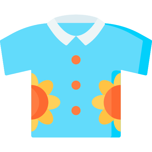 Hawaiian shirt summer holiday hawaiian shirt icon