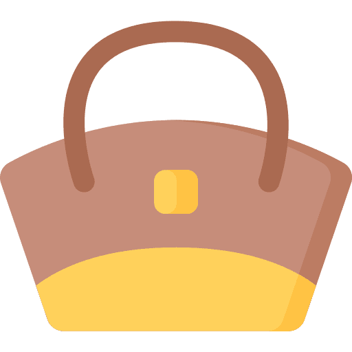 Leather bag fashion woman bag accessory icon