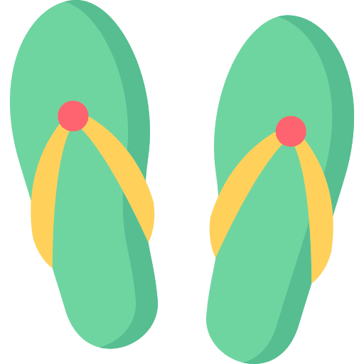 Sandals shoes slippers footwear icon