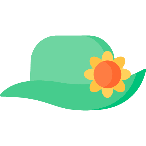 Pamela hat femenine summer accessory icon