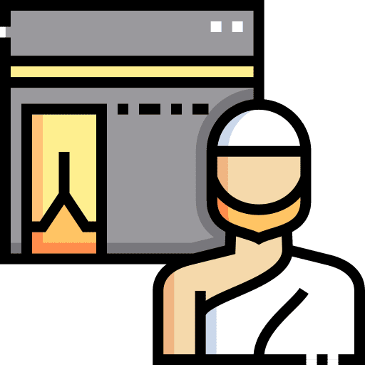 Hajj cultures salat man icon
