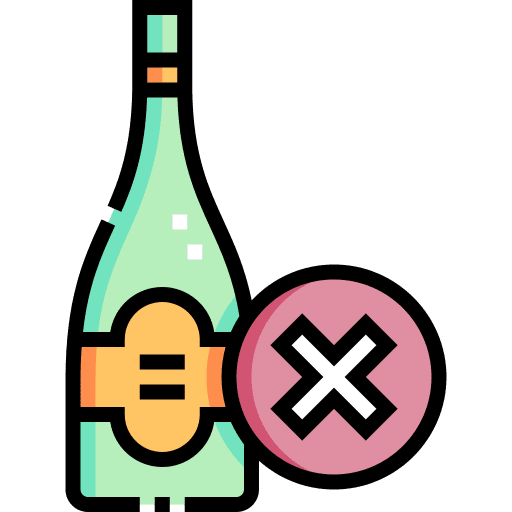 No alcohol prohibition no alcohol signaling icon No alcohol prohibition no alcohol signaling icon