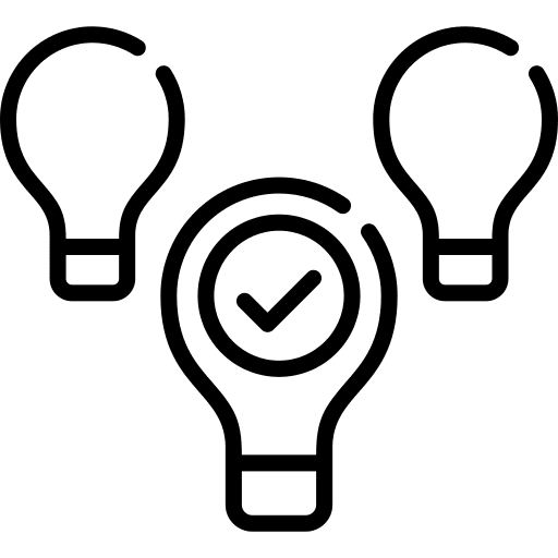 Choose idea business and finance light bulb icon Choose idea business and finance light bulb icon