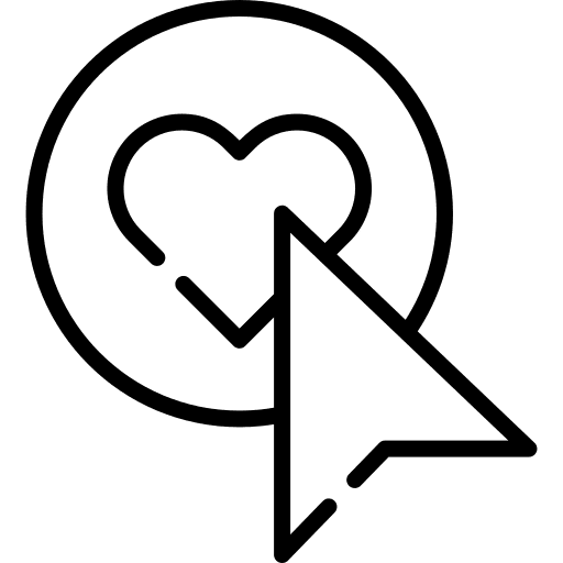 Like cursor choose social media icon Like cursor choose social media icon