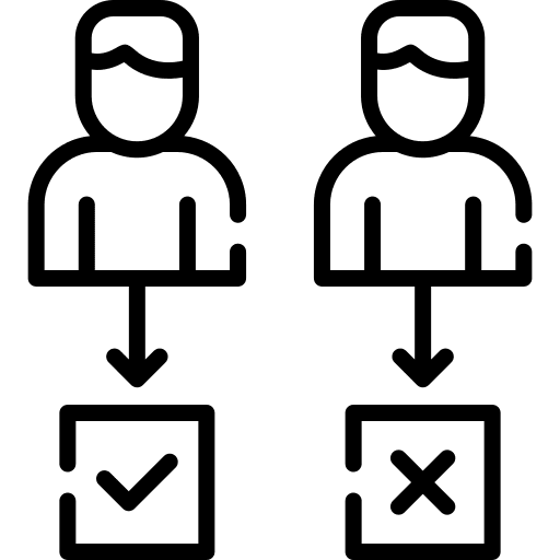 Person choose users check icon Person choose users check icon