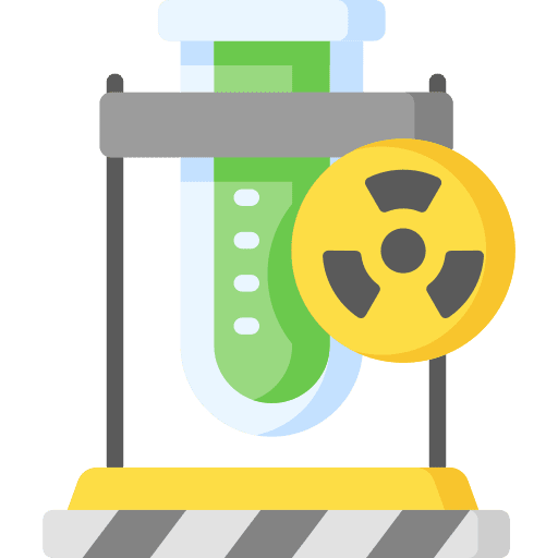 Chemical radiation contamination nuclear icon