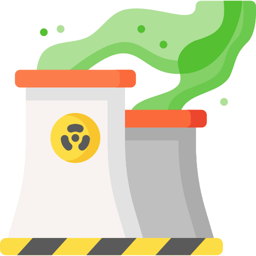 Nuclear plant radiation industry nuclear icon