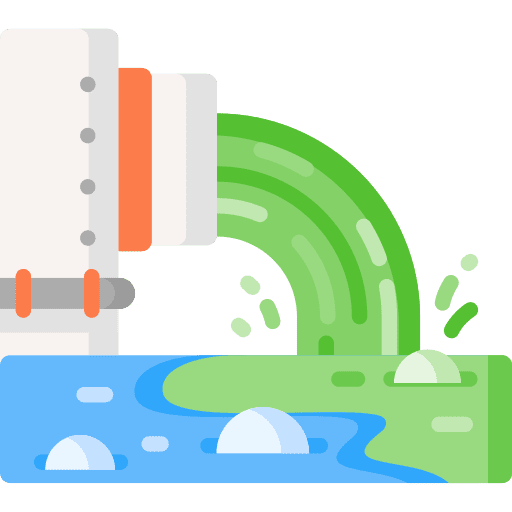 Pollution waste water sewage industry icon